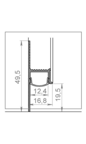 Скрытый плинтус Floating Wall 20мм